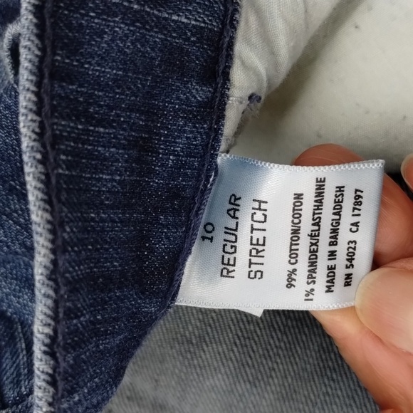 Old Navy women's size 10 blue denim capri mid rise flap pockets - Picture 12 of 12